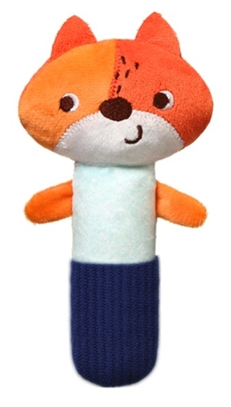 Plyšová hračka s pískátkem FOX MONDAY, BabyOno, oranžová