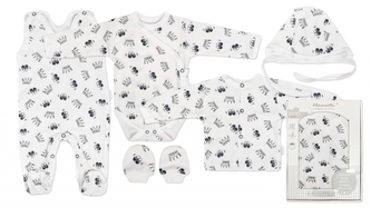 Novorozenecká sada pro miminko do porodnice, bílá - Princezna, vel. 62; 62 (2-3m)