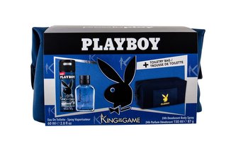 Playboy King of the Game For Him toaletní voda 60 ml + deodorant 150 ml + kosmetická taška