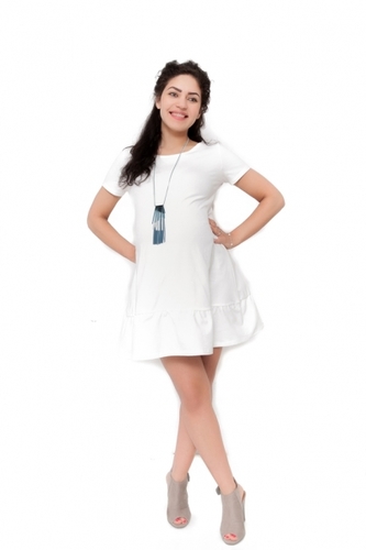 Be MaaMaa Těhotenské šaty Adela - ecru; XS (32-34)