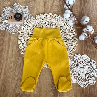 Kojenecké polodupačky Mamatti, Balón, hořčicové, vel. 68; 68 (3-6m)