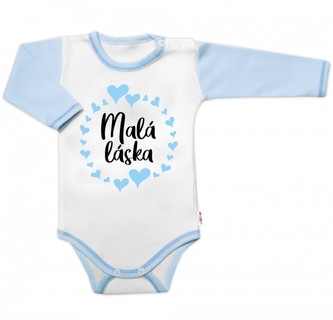 Body dl. rukáv s vtip. textem Baby Nellys, Malá láska, vel. 74, kluk; 74 (6-9m) Body dl. rukáv s vtip. textem Baby Nellys, Malá láska, vel. 74, kluk; 74 (6-9m)