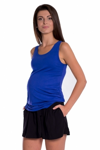 Be MaaMaa Top/tílko nejen pro těhotné - tm. modré, vel. L/XL; L/XL