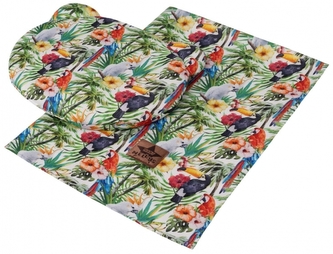 Baby Nellys 2-dílná Bambusová sada Teddy, polštářek a přikrývka 70x10 cm, Exotic - zelená Baby Nellys 2-dílná Bambusová sada Teddy, polštářek a přikrývka 70x10 cm, Exotic - zelená