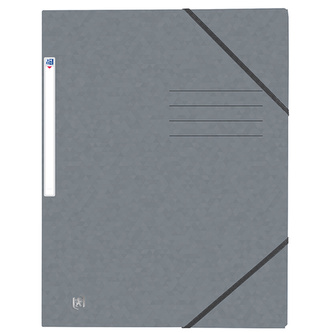 Oxford, Tříchlopňové desky, karton, A4, Šedá
