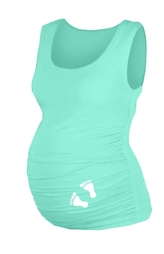 Be MaaMaa Top, tílko Dana s potiskem Nožiček, vel. L/XL - máta; L/XL