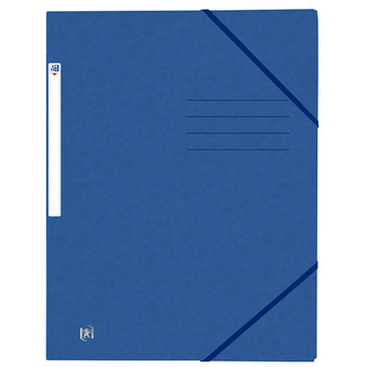 Oxford, Tříchlopňové desky, karton, A4, modrá