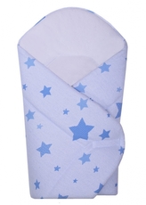Novorozenecká zavinovačka Hvězda Baby Nellys z úpletu - modrá