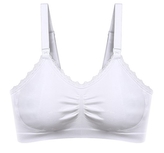 Kojící podprsenka s krajkou BabyOno, bílá, F75-80 cm; koj. podprsenka F