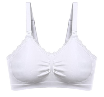 Kojící podprsenka s krajkou BabyOno, bílá, F75-80 cm; koj. podprsenka F