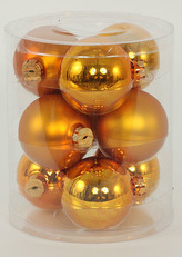 Ozdoby skleněné, pr.7cm, cena za 9ks v PVC balení