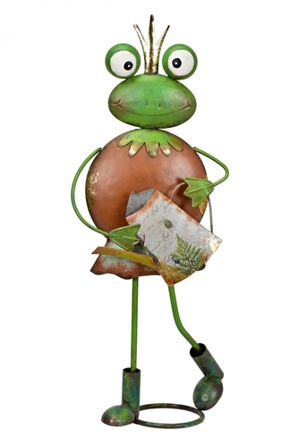 Kovová žába s konvičkou 57x23x10 cm