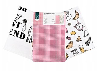 Bavlněná utěrka PINK 40x60 cm  (cena za 3 kusy) 100% bavlna MyBestHome