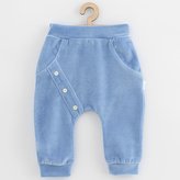 Kojenecké semiškové tepláčky New Baby Suede clothes modrá - velikost 68 (4-6m)