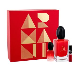 Giorgio Armani Si parfémovaná voda 50 ml + parfémovaná voda 7 ml + lesk na rty Lip Maestro 400 1,5 ml