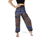 Kalhoty Joga WASTE, tmavě modré, mandaly