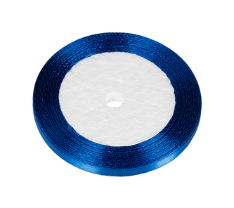 Stuha saténová - tmavě modrá - 6 mm/ 22,5m