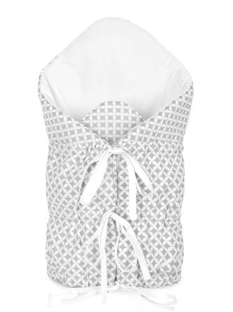 Zavinovačka - kosočtverce - šedá, bílá - 75x75 cm Zavinovačka - kosočtverce - šedá, bílá - 75x75 cm