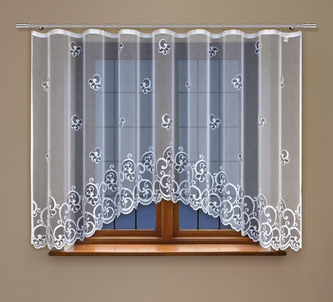 Dekorační žakárová záclona s řasící páskou ELIANA 180 bílá 300x180 cm MyBestHome