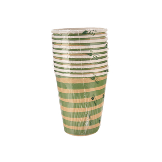 Kelímek papír JUNGLE zelený 10 ks 250 ml