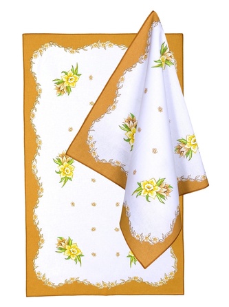 Utěrka kuchyňská, Narcisky, béžová