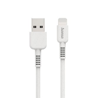Hama Eco MFi kabel USB 2.0 pro Apple, USB-A – Lightning, 1 m, bílý Hama Eco MFi kabel USB 2.0 pro Apple, USB-A – Lightning, 1 m, bílý