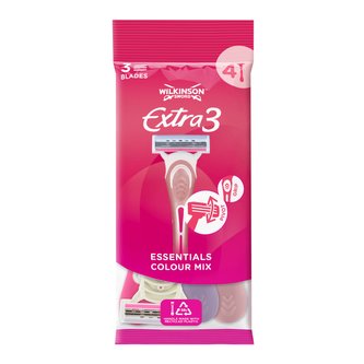 Wilkinson Extra Essential 3 dámský 4ks - Jednorázový holící strojek 4 ks