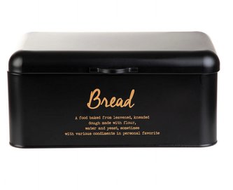 Chlebník | ESCILLE | kovová černá | 33x19x15 cm | 872841 Homla