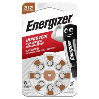 Baterie pro audioprotetiku Energizer Zinc Air 312 DP-8