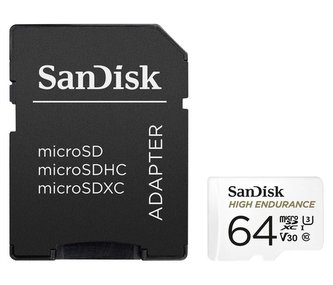 SanDisk High Endurance Video 64GB microSDXC / CL10 / UHS-3 V30 / vč. adaptéru