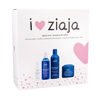 Ziaja Acai Berry sprchový krém 300 ml + pleťové sérum 50 ml + pleťový tonik 200 ml + hydratační tělová pěna 200 ml