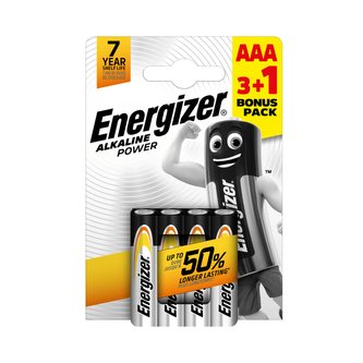 Baterie Energizer Alkaline Power AAA 3+1 zdarma