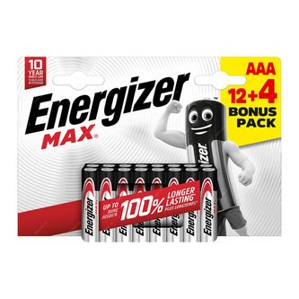 Baterie Energizer MAX AAA 12+4 zdarma