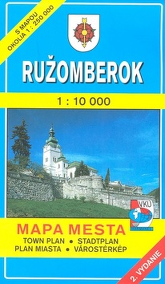 Ružomberok 1 : 10 000 Mapa mesta Town plan Stadtplan Plan miasta Várostérkép