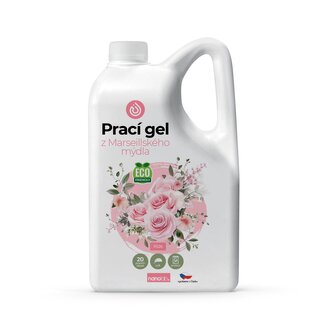 Nanolab Prací gel z Marseillského mýdla pro citlivou pokožku Růže 2 l
