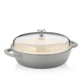 KELA Farmářská pánev Calido litinová světle šedá kulatá 16,0cm 28,0cm 3,8l