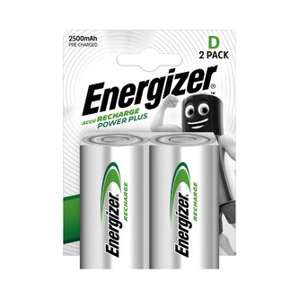Nabíjecí baterie Energizer POWER Plus D 2500mAh 2pack