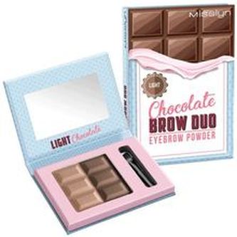 Misslyn Chocolate Brow Duo Set a paletka na obočí 5 g 2 Light Chocolate pro ženy
