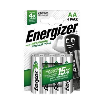Nabíjecí baterie, AA, 4x2000 mAh, ENERGIZER "Power Plus"