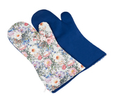 Grilovací rukavice 2ks - svlačce/modrá - 22x46 cm