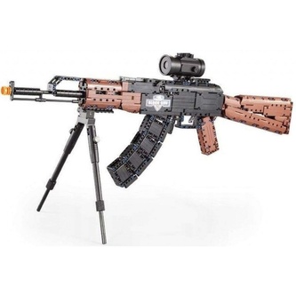 CaDA stavebnice útočná puška AK-47, 738 dílků, zásobník na střelbu gumičkami CaDA stavebnice útočná puška AK-47, 738 dílků, zásobník na střelbu gumičkami