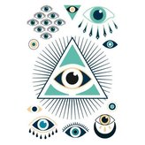 Samolepka na textil, zažehlovací, 19x28 cm, motiv OEIL, barevná