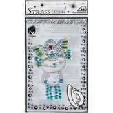 Samolepka na textil zažehlovací štrasová 6x10 cm, motiv MANGA Vert