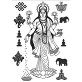 Samolepka na textil, zažehlovací, motiv INDIA, černá