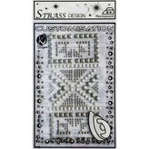 Samolepka na textil zažehlovací štrasová ETHNO DESIGN