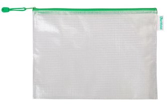 tarifold obálka se zipem, A4, PVC síťovina, zelená, 8 ks