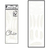 Samolepka na textil sametová, zažehlovací,motiv PLUMES2- peří 2