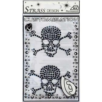 Samolepka na textil zažehlovací štrasová PIRATES