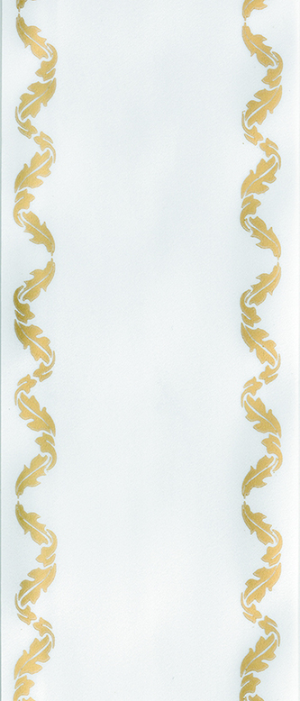 Smuteční stuha klasik s potiskem 68109 5 cm x 50 m - 01 sněhově bílá