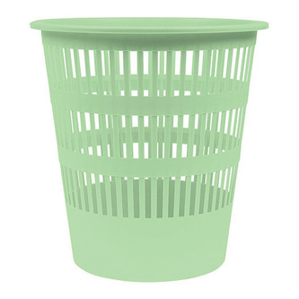 Odpadkový koš, pastelově zelený, plastový, nerozbitný, 12 litrů,  DONAU D307-06